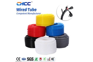 PE Wire Wrapping Tube Open Type Cable Management Sleeve PE Plastic Wire ManagementTube Wire and Cable protection Tube Spiral