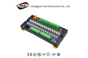 16-Channel PLC-TEST-B Splitter Terminal Board with Dupont Cables NPN/PNP Compatible I/O Debug Module Test Equipment for PLC
