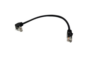 High Speed Right Angle RJ45 Ethernet Patch Cable for Industrial Network and LAN Modem Custom Cable Assembly