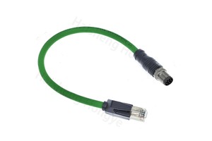 M12 A-coded 8 Pin to RJ45 Ethernet Cable 1m/2m/3m Straight Male/Female IP67 Waterproof Cat6/Cat6A for Industrial Profinet