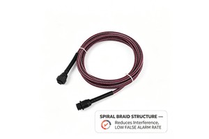 Industrial Leak Detection Cable Spiral Braided PE Hydrocarbon Oil Detector Sensor Strobe Alarm Wire Tuya Smart 7mm Diameter