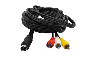 High-Performance RCA Composite Cable Weatherproof AV Extension Wire for Automotive Backup Camera & CCTV Use Harness
