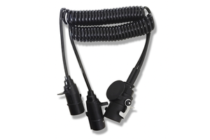 15 Pin to Double 7 Pin European-style Safe Secure Spiral Electric Spiral Trailer Cable for Truck