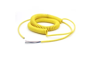 Multi Core Spiral Power/Data Cable Copper Core Coil PUR Sheath PVC Insulated