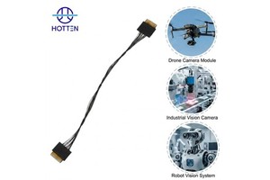 46AWG Coaxial Cable Harness UAV Micro Coaxial Cable Assembly FPC 24Pin/20Pin For Drone Camera Module Robot Vision System