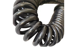 Factory Custom 2/3/4/5/6/7 Core Industrial CAT6A PE 2.5mm Spiral Coiled Cable Rousheng RVUT