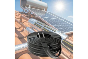 220V 8mm Self-Regulating Heating Cable, For Water Pipe Freeze Protection, Solar Heating And Roof Gutter Snow Melting