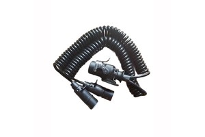 Good Sealing Seven Cord Cable Assemble Trailer Truck Cable Telescopic Spiral Wire Abs Ebs Spiral Cable 7 Pin Connector