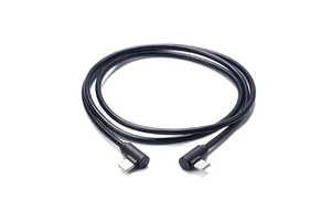 50CM USB-C to Type-C Male 90 Degree Angle Cable with USB 3.0 and Power Supply for Dashcam
