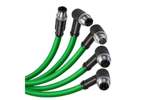 Waterproof S/FTP Double Shielded S/A Cable 4 Pin A-coded M12 Sensor Actuator Cable for Solenoid Valve Connection