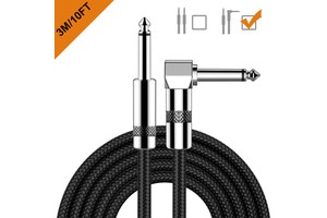 Fast Delivery Guitar Cable 10ft 3m Electric Instrument Cable Bass AMP Cord for Electric Guitar Bass Electric Mandolin Pro Audio