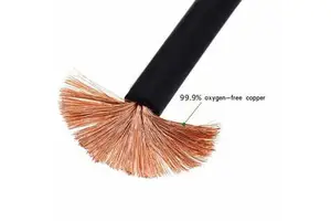 35/45/55 cm Solid Copper Battery Cable for Car Electric Appliance with Rubber Insulation Red Black Wires 15/20 Square
