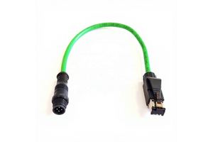 M12 to RJ45 Industrial Ethernet Cable 4-Pin D-Code Male Shielded Cable Assembly for Automation Systems & Industrial Networking