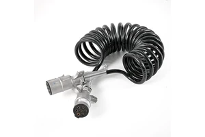 Best Quality Heavy Duty Trailer Plug Connector Spiral Power Cable Brake System 7-Way Electrical Cable