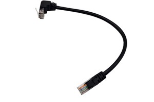 Custom Right Angle RJ45 Ethernet Patch Cable for Space Saving Industrial Network and LAN Custom Cable Assembly