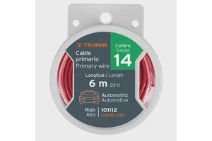 MASTER 96 Reel with 6 m of red primary cable, 14 gauge, TRUPER