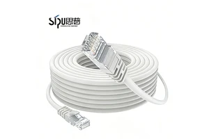 SIPU High Quality UTP Cat5e Patch Cord PVC Jacket 1.5M 3M 5M 10M Reel Blue Industrial Network Projects CCTV Systems