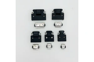 High Temperature Resistance Straight Angle PCB MDR SCSI Solder Type Servo Connector for UHF RF FPC Power Microwave Applications