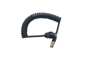 Custom Spiral Cable RJ45 CAT5E 8 Core Twisted Pair for Ethernet Communication LAN Slingshot Cable Shielding Anti-interference