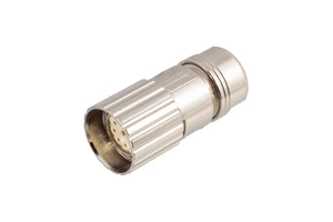 M23 Signal Female Metal Plug Field Installable Industrial Circular Connector for Servo Motor