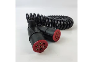 New Seven Core Spiral Wire Cable 7 Pin Heavy Duty Truck Trailer Extension Multicore Coil Cord for Trailer Replacement