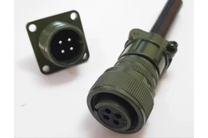 MS3106 20-29 Circular Connector 2P MIL-DTL-5015 Connector Thread Coupling 15A/10A Servo Motor Connector Copper IP67
