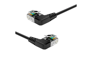 Industrial Right Angle RJ45 Ethernet CAT6A PVC/LSZH Jacket UTP Shield Custom Patch Cord Data Center LAN Router Cable Assembly