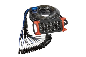 VICENRAY 24 Channel 10 60 Meters RJ45 Audio Snake Network Cat6 Multipair Cable Reel Copper Solid Conductor Combination