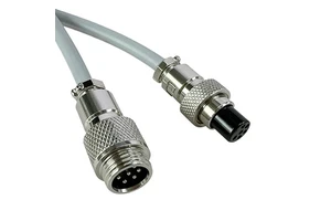 M12 Zinc Alloy Waterproof Connector Cable 6P Straight Plug TRVVP Flexible Cable for Robot/Servo