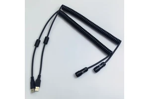 Weipu IP67 Waterproof SA1210 /P4B Spring Spiral Curly Cord USB Waterproof Shielded Coiled Cable SA1212/S4B XH2.54mm Cable
