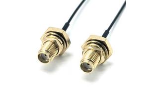 CYXTEK 50 OHM RF Coaxial SMA ST Jack Waterproof MHF1 Cable Assembly 200mm Pure Copper Gold Plated Solid Conductor 48H Salt Spray