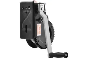 3500 Lbs Pulling Capacity Heavy Duty Hand Winch 33 ft Steel Wire Cable Two-Way Ratchet with Crank for Boat Trailer