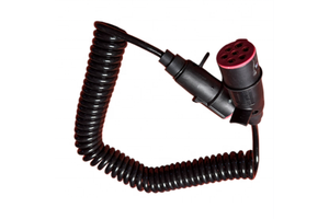 Manufacturer Wholesale 3.5/2.6m Trailer Spiral Coiled Cable 24V/12V 7-Pin Trailer Power Cable