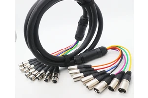 8CH Coaxial XLR Male to Female Microphone & Stage Lighting DMX Cables (PVC Jacket)
