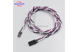 SCONDAR Custom Wire Harness 3 Pin Twisted Servo Extension Cable OEM JR Futaba Lead Wire for RC Drone Robot Cable Assembly ODM
