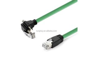 OEM Industrial Camera Gigabit RJ45 CAT6 8P8C Ethernet Cable Straight 90 Degree Right/Left Angle Braid Network Ethernet Cable