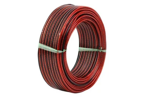 2 Core Red Black Speaker Cable Copper Clad Aluminum PVC Insulated Flexible Audio Wire for Stage Home Theater Car Audio Theater