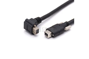 Screw-on 9Pin 1394b To 1394b Plug Security Camera Cable Extensions