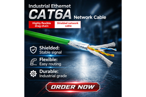 Heavy Duty 4 Core Shielded Industrial Network Cable 6XV1840 2AH10 PVC Sheath for Indoor Outdoor Application.