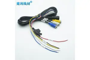Customizable 13Pin to Multiple Vehicle Camera Signal Cable Reliable Rearview Trailer System with PVC Insulation