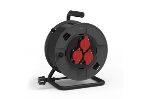 20m Extendable Professional Cable Reel with 3 Sockets Cover 3x1.5mm IP55 16A PVC (Simon EX922501)