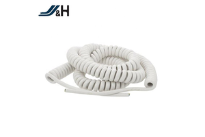 Flexible 3 Core Spiral Cord Coiled Cable Colorful PUR/PU/PVC Spiral Cable for Automatic Door