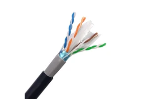 Solid Bare Copper Double Shielded Cat 6a Cat 6 cable Sftp Sf/utp Cat6 Cat6a cable 1000ft/305m For ethernet Network Lan cable