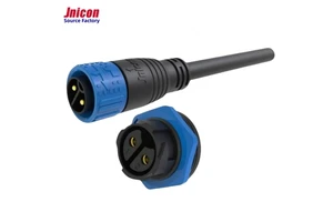 50A M25 2core IP67 Waterproof Power Female Male Plug Motor Servo Straight Wire 2 3 4 Pin Plastic Circular LED Cable Connector