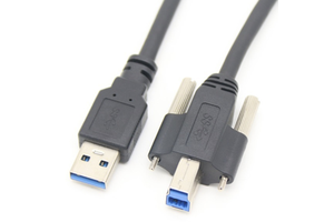 Custom Cable Industrial Camera USB 3.0 BM to AM USB 3.0 Connector Cable with Screw Lock