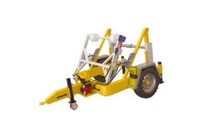 Self Loading Hydraulic Stainless Steel Cable Drum Trailer 4 TONS Winch Turkey Manufacturer CP FHCDT4 Power Construction Cable