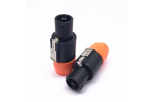 Professional Four-Core NL4FC Audio Amplifier Connector 10A Stage Mixer Audio Cable with Copper Contact and ABS Housing