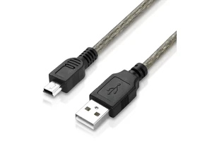 Bochara USB 2.0 Type a Male to Mini 5Pin Male Mini 5Pin USB Cable 24+28AWG Foil+Braided Shielded 1.5m 1.8m 3m 5m 10m