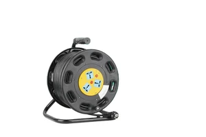 230V 25M 3*2.5mm2 Plastic Cable Reel BS IEC Outlets Retractable Power Extension Cord CE ROHS Certified 13/16A for Home
