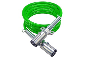 7 Way Trailer Cord Cable 12 Ft Green ABS Straight Trailer Wire Extension Heavy Duty Straight Power Cord